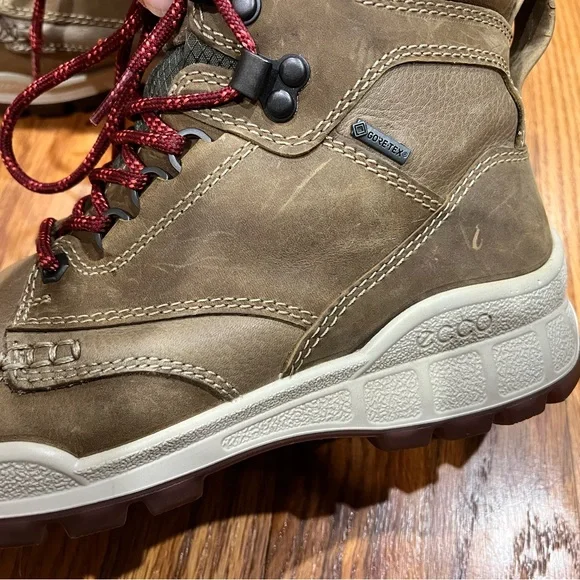 ECCO Gore tex Women's Tan Track 25 High Hiking Boot Size EU 38‎ - Picture 5 of 9